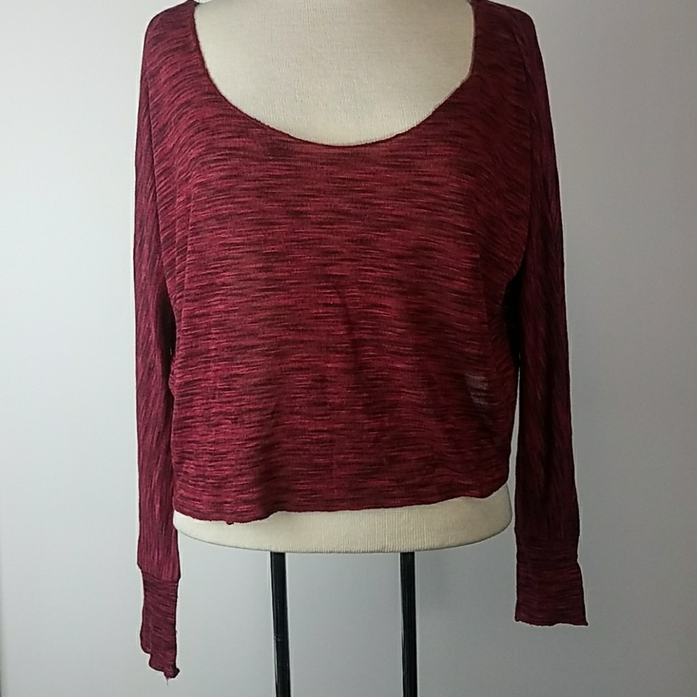 L.A. Hearts long sleeve crop top B01-14